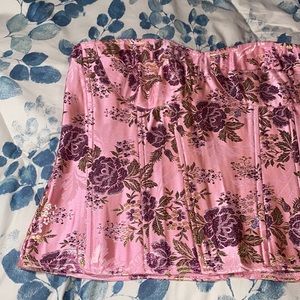 Pink Floral Corset